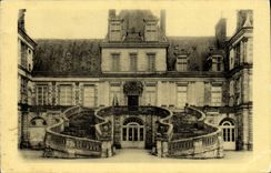 CPA Chateau De Fontainebleau Escalier En Fer A Cheval