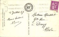 CPA Chateau De Fontainebleau Escalier En Fer A Cheval