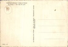 POSTAL Fontainebleau de la VENDIMIA el paladar una esquina del parque