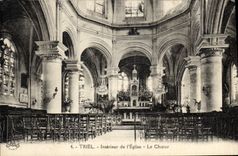 CPA Triel Interieur De l'Eglise Le Choeur