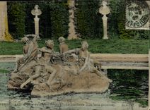 VINTAGE POSTCARD Versailles Park of large Trianon the gathering three virgins