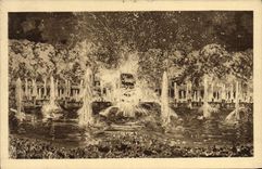 VINTAGE POSTCARD Small Tables Of Versailles a festival of night to the basin of Neptune