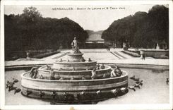 VINTAGE POSTCARD Versailles Basin De Latone and the green carpet