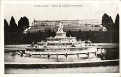 VINTAGE POSTCARD Versailles Basin De Latone And the Castle