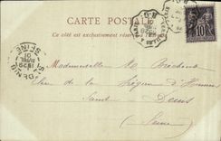 VINTAGE POSTCARD Small Trianon Room To be slept Of Marie Antoinette