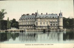 CPA Chateau de Rambouillet vu des iles