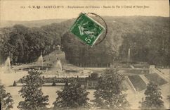 VINTAGE POSTCARD St Cloud Emplacement of the Bassin castle of the horseshoe and Saint Jean