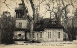 De la VENDIMIA de la POSTAL pequeña Trianon lechería de Versalles de Marie Antonieta