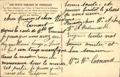 POSTAL Versalles de la VENDIMIA el tanque de Apolo de Tuby la alfombra verde y el castillo