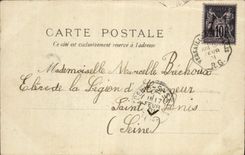 POSTAL Versalles de la VENDIMIA que el parque de Bassin de los niños dora