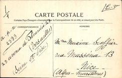 La POSTAL Versalles Trianon de la VENDIMIA salió posterior del molino