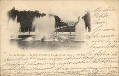 POSTAL Versalles de la VENDIMIA el lavabo de Apolo el día de agua grande