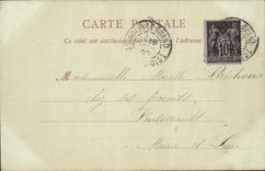 Agua grande de Versalles de la POSTAL de la VENDIMIA del lavabo de Neptuno