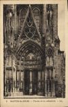 VINTAGE POSTCARD Mantes La Jolie Porch of the Cathedral