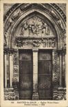 VINTAGE POSTCARD Mantes La Jolie Church Notre Dame Side Gate