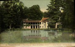 De la VENDIMIA de la POSTAL pequeña Trianon casa de Versalles de la reina