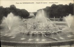 Lavabo de Versalles de la POSTAL de la VENDIMIA del agua grande de Latone