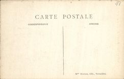 Castillo de Versalles de la POSTAL de la VENDIMIA de estatua de Louis XIV
