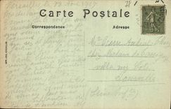 El paladar de Versalles de la POSTAL de la VENDIMIA que considera como el cuervo vuela