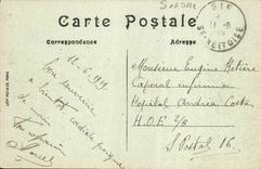 Ataque frontal de Versalles de la POSTAL de la VENDIMIA en el piso de la terraza y del agua