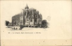 CPA Eu La Collegiale Eglise Saint Laurent