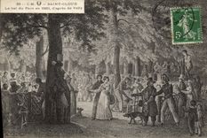 CPA Saint Cloud Le Bal du Parc en 1820 d'apres de Velly