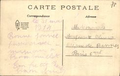 POSTAL Dourdan de la VENDIMIA entrado del castillo feudal