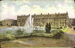 CPA Versailles Le palais Facade sur le parc
