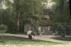 Parque de Versalles de la POSTAL de la VENDIMIA de pequeña lechería de Trianon de Marie Antonieta