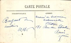 POSTAL Versalles de la VENDIMIA el tanque de Apolion la alfombra verde y el castillo