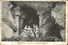 POSTAL Versalles de la VENDIMIA la cueva del parque de Apolo