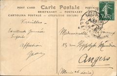 La POSTAL Versalles Vue de la VENDIMIA tiene vol. de Oisouau en el parque el paladar y la ciudad