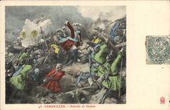 Batallas de Versalles de la POSTAL de la VENDIMIA de Denain Militaria