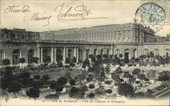 La POSTAL Versalles de la VENDIMIA dimensiona el castillo y el naranjal