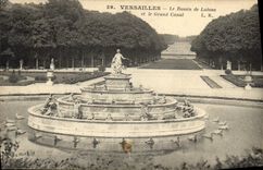 POSTAL Versalles de la VENDIMIA el lavabo de Latone y del canal grande