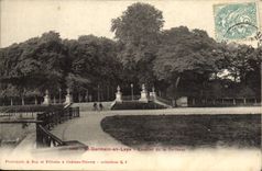 POSTAL de la VENDIMIA Saint Germain en la escalera del martillo de Bush de la terraza