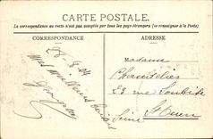 POSTAL de la VENDIMIA Saint Germain en la escalera del martillo de Bush de la terraza