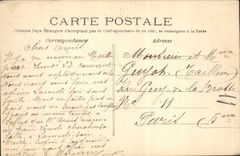 La POSTAL de la VENDIMIA Saint Germain en el ataque frontal del martillo de Bush del castillo dimensiona el lugar de Thiers