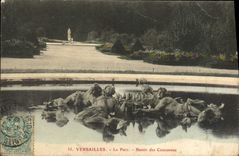 POSTAL Varesailles de la VENDIMIA el lavabo del parque de las coronas