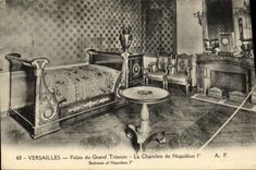 Paladar de Versalles de la POSTAL de la VENDIMIA de Tranon grande el cuarto de Napoleon 1r