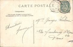 La POSTAL Versalles de la VENDIMIA asa el castillo y el lugar de la perspectiva de armas y la avenida de apuestas