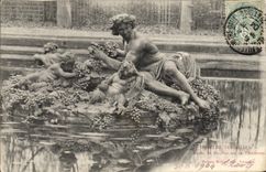 Parque de la POSTAL de la VENDIMIA de lavabo de Versalles del Bacchus o de la caída