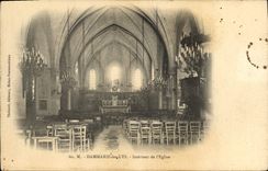 VINTAGE POSTCARD Dammarie Interior Lilies Of the Church