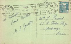 VINTAGE POSTCARD Esbly the canal towards cop