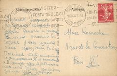 VINTAGE POSTCARD Fontainebleau the College