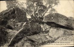 CPA Foret De Fontainebleau Rendez Vous Des Fiances Rocher des Demoiselles