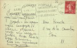 VINTAGE POSTCARD Drill De Fontainebleau Chaos Of the Falls De Franchard