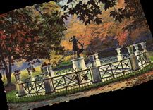 VINTAGE POSTCARD Soft Fontainebleau France Gardens Of the Palate Fountain Of Diane