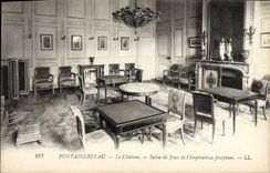 VINTAGE POSTCARD Fontainebleau the Castle Living room Of Plays Of the Josephine empress