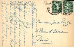 VINTAGE POSTCARD Palate De Fontainebleau the Living room Louis XIII